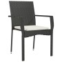 Sillas de jardín con cojines 2 unidades ratán sintético negro de vidaXL, Sillas de jardín - Ref: Foro24-319881, Precio: 119,3...