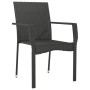 Sillas de jardín con cojines 2 unidades ratán sintético negro de vidaXL, Sillas de jardín - Ref: Foro24-319881, Precio: 119,3...