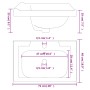 Lavabo de baño rectangular cerámica blanco 71x48x23 cm de vidaXL, Lavabos - Ref: Foro24-153705, Precio: 64,06 €, Descuento: %