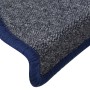 Felpudos para escaleras (15 unidades, 56 x 17 x 3 cm, gris oscuro y azul, semicirculares) en Hogar | Comprar online en Foru.es