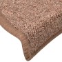 Alfombras de peldaños de escalera 15 uds marrón 56x17x3 cm en Hogar | Comprar online en Foru.es