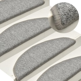 Felpudos para escaleras (15 unidades, 56 x 17 x 3 cm, gris claro, semicirculares) en Hogar | Comprar online en Foru.es