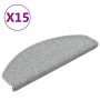 Felpudos para escaleras 15 unidades 65x24x4 cm Gris Claro Semicircular Grande en Hogar | Comprar online en Foru.es