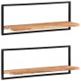 Estantes de pared 2 unidades madera maciza acacia 100x24x35 cm de vidaXL, Estantes y estanterías - Ref: Foro24-338457, Precio...