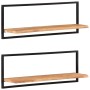 Estantes de pared 2 unidades madera maciza acacia 100x24x35 cm de vidaXL, Estantes y estanterías - Ref: Foro24-338457, Precio...