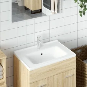 Lavabo de baño rectangular cerámica blanco 71x48x19,5 cm de vidaXL, Lavabos - Ref: Foro24-153710, Precio: 71,21 €, Descuento: %