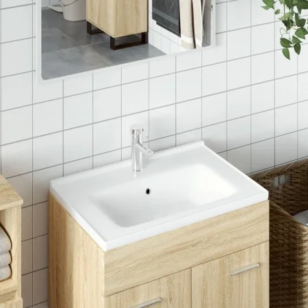 Rectangular white ceramic bathroom sink 71x48x19.5 cm by vidaXL, Sinks - Ref: Foro24-153710, Price: 71,21 €, Discount: %
