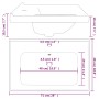 Lavabo de baño rectangular cerámica blanco 71x48x19,5 cm de vidaXL, Lavabos - Ref: Foro24-153710, Precio: 94,04 €, Descuento: %