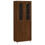 Aparador alto madera contrachapada marrón roble 69,5x34x180 cm de vidaXL, Aparadores - Ref: Foro24-3198192, Precio: 176,10 €,...