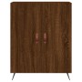 Aparador alto madera contrachapada marrón roble 69,5x34x180 cm de vidaXL, Aparadores - Ref: Foro24-3198192, Precio: 176,10 €,...