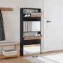 Mueble zapatero con espejo 4 niveles negro 63x17x134 cm en Zapateros y organizadores de calzado | Comprar online en Foru.es