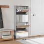 Mueble zapatero con espejo 4 niveles gris Sonoma 63x17x134 cm en Zapateros y organizadores de calzado | Comprar online en Foru.e