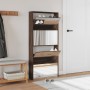 Mueble zapatero con espejo 4 niveles roble marrón 63x17x134 cm en Zapateros y organizadores de calzado | Comprar online en Foru.