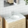 Lavabo de baño ovalado cerámica blanco 33x29x16,5 cm de vidaXL, Lavabos - Ref: Foro24-153715, Precio: 48,84 €, Descuento: %