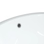 Lavabo de baño ovalado cerámica blanco 33x29x16,5 cm de vidaXL, Lavabos - Ref: Foro24-153715, Precio: 49,51 €, Descuento: %