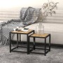 Mesas de centro 2 unidades MDF negro y amarillo de vidaXL, Mesas auxiliares - Ref: Foro24-331656, Precio: 42,69 €, Descuento: %