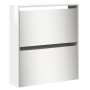 Mueble zapatero y espejo 5 niveles blanco brillo 63x17x169,5 cm en Zapateros y organizadores de calzado | Comprar online en Foru
