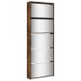 Mueble zapatero y espejo 5 niveles roble ahumado 63x17x169,5 cm en Zapateros y organizadores de calzado | Comprar online en Foru