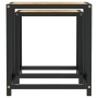 Mesas de centro 2 unidades MDF negro y amarillo de vidaXL, Mesas auxiliares - Ref: Foro24-331656, Precio: 42,69 €, Descuento: %