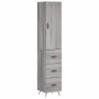 Aparador alto madera contrachapada gris Sonoma 34,5x34x180 cm de vidaXL, Aparadores - Ref: Foro24-3198831, Precio: 111,74 €, ...