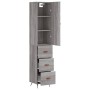 Aparador alto madera contrachapada gris Sonoma 34,5x34x180 cm de vidaXL, Aparadores - Ref: Foro24-3198831, Precio: 113,10 €, ...