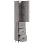 Aparador alto madera contrachapada gris Sonoma 34,5x34x180 cm de vidaXL, Aparadores - Ref: Foro24-3198831, Precio: 111,74 €, ...