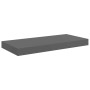 Estante flotante de pared MDF gris brillo 50x23x3,8 cm en Estanterías | Comprar online en Foru.es