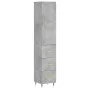 Concrete gray plywood sideboard 34.5x34x180 cm by vidaXL, Sideboards - Ref: Foro24-3198837, Price: 107,30 €, Discount: %