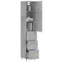 Concrete gray plywood sideboard 34.5x34x180 cm by vidaXL, Sideboards - Ref: Foro24-3198837, Price: 107,30 €, Discount: %