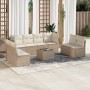 Set de sofás de jardín 9 pzas con cojines ratán sintético beige en Conjuntos de jardín | Comprar online en Foru.es