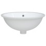 Lavabo de baño ovalado cerámica blanco 49x40,5x21 cm de vidaXL, Lavabos - Ref: Foro24-153720, Precio: 79,62 €, Descuento: %