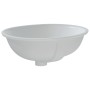 Lavabo de baño ovalado cerámica blanco 49x40,5x21 cm de vidaXL, Lavabos - Ref: Foro24-153720, Precio: 79,62 €, Descuento: %