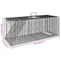 Trampa para animales hierro galvanizado 64,5x25x26,5 cm de vidaXL, Trampas para animales - Ref: Foro24-154933, Precio: 44,38 ...