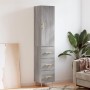 Aparador alto madera contrachapada gris Sonoma 34,5x34x180 cm de vidaXL, Aparadores - Ref: Foro24-3198847, Precio: 111,61 €, ...