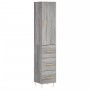 Aparador alto madera contrachapada gris Sonoma 34,5x34x180 cm de vidaXL, Aparadores - Ref: Foro24-3198847, Precio: 111,61 €, ...