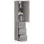 Aparador alto madera contrachapada gris Sonoma 34,5x34x180 cm de vidaXL, Aparadores - Ref: Foro24-3198847, Precio: 111,61 €, ...