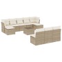 Set de sofás de jardín 11pzas con cojines ratán sintético beige en Conjuntos de jardín | Comprar online en Foru.es