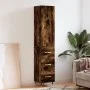 Aparador de madera contrachapada roble ahumado 34,5x34x180 cm de vidaXL, Aparadores - Ref: Foro24-3198838, Precio: 107,50 €, ...