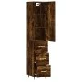 Aparador de madera contrachapada roble ahumado 34,5x34x180 cm de vidaXL, Aparadores - Ref: Foro24-3198838, Precio: 107,50 €, ...