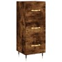 Aparador de madera contrachapada roble ahumado 34,5x34x180 cm de vidaXL, Aparadores - Ref: Foro24-3198838, Precio: 108,79 €, ...