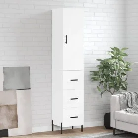 Aparador alto madera contrachapada blanco 34,5x34x180 cm de vidaXL, Aparadores - Ref: Foro24-3198857, Precio: 128,72 €, Descu...