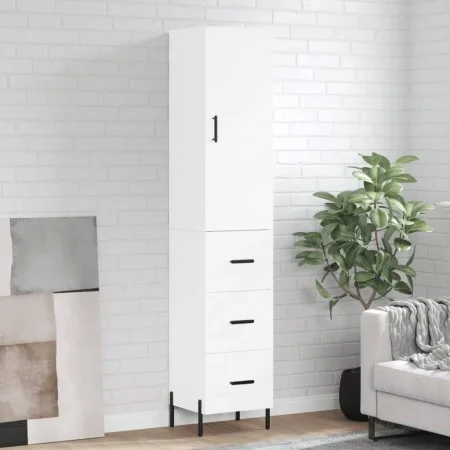 Aparador alto madera contrachapada blanco 34,5x34x180 cm de vidaXL, Aparadores - Ref: Foro24-3198857, Precio: 128,72 €, Descu...