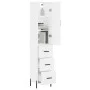 Aparador alto madera contrachapada blanco 34,5x34x180 cm de vidaXL, Aparadores - Ref: Foro24-3198857, Precio: 128,72 €, Descu...