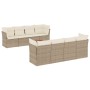 Set de sofás de jardín 9 pzas con cojines ratán sintético beige en Conjuntos de jardín | Comprar online en Foru.es