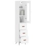 Aparador alto madera contrachapada blanco 34,5x34x180 cm de vidaXL, Aparadores - Ref: Foro24-3199209, Precio: 114,96 €, Descu...