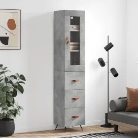 Betongraues Sperrholz-Sideboard 34,5 x 34 x 180 cm von vidaXL, Sideboards - Ref: Foro24-3199213, Preis: 111,59 €, Rabatt: %