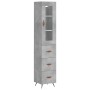 Aparador de madera contrachapada gris hormigón 34,5x34x180 cm de vidaXL, Aparadores - Ref: Foro24-3199213, Precio: 112,94 €, ...