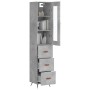 Aparador de madera contrachapada gris hormigón 34,5x34x180 cm de vidaXL, Aparadores - Ref: Foro24-3199213, Precio: 112,94 €, ...
