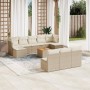 Set de sofás de jardín 11pzas con cojines ratán sintético beige en Conjuntos de jardín | Comprar online en Foru.es