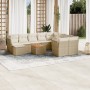 Set de sofás de jardín 11pzas con cojines ratán sintético beige en Conjuntos de jardín | Comprar online en Foru.es
